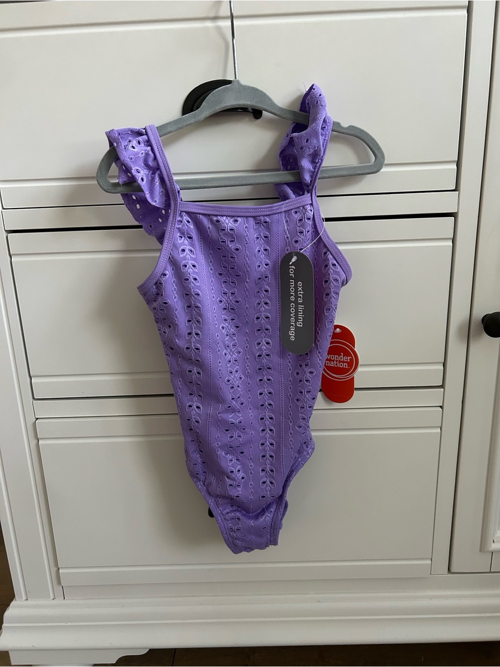 NWT Wonder Nation purple size 4/5 swimsuit
